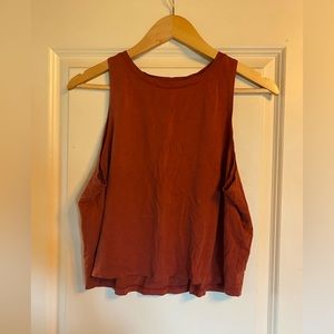 Girlfriend Collective Cupro High Neck Tank Medium Lava